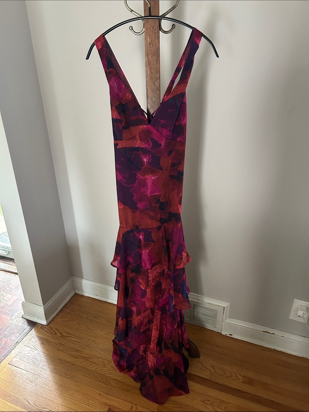 NWT Lulus Imogen Tiered Chiffon Maxi Dress for Women